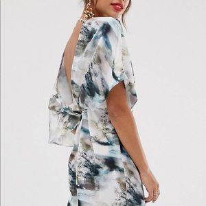 ASOS satin midi Kimono Dress